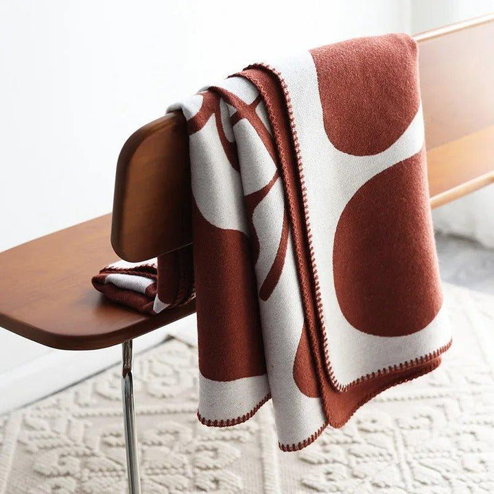 Boho plaid met abstract patroon in Scandinavische stijl