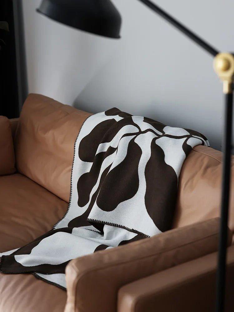Boho plaid met abstract patroon in Scandinavische stijl