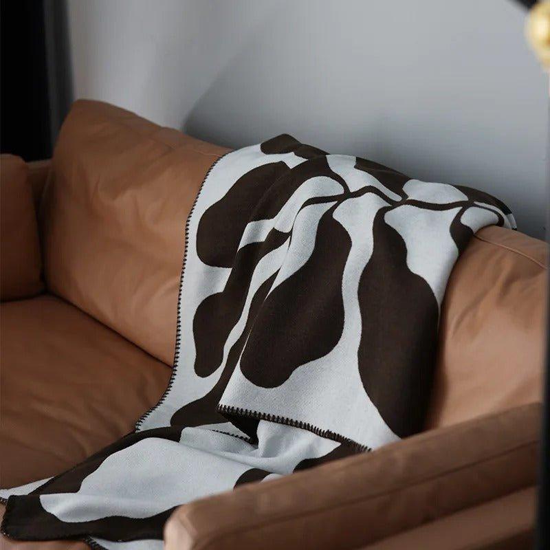 Boho plaid met abstract patroon in Scandinavische stijl