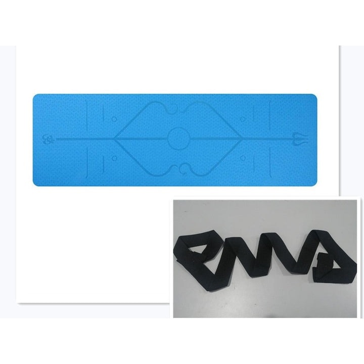 Antislip yogamat van TPE, 6 mm, met uitlijningslijnen
