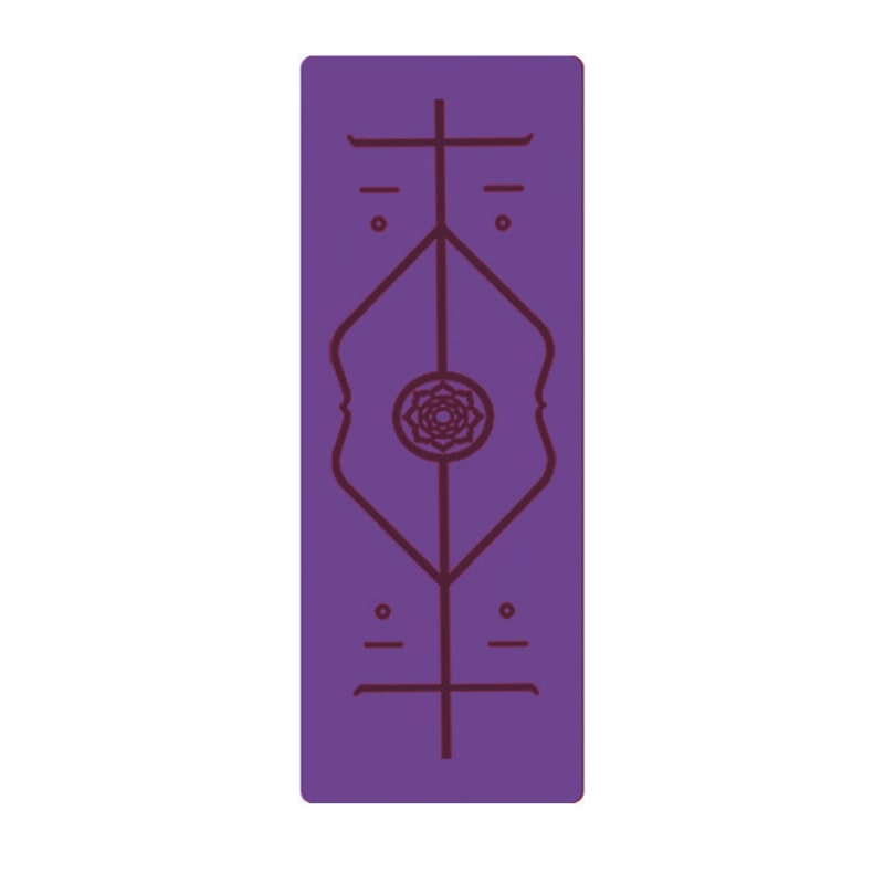 Antislip yogamat van TPE, 6 mm, met uitlijningslijnen