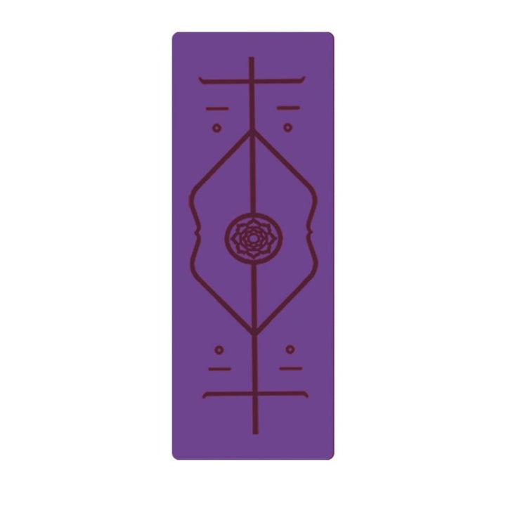 Antislip yogamat van TPE, 6 mm, met uitlijningslijnen