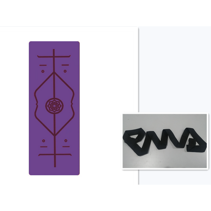 Antislip yogamat van TPE, 6 mm, met uitlijningslijnen