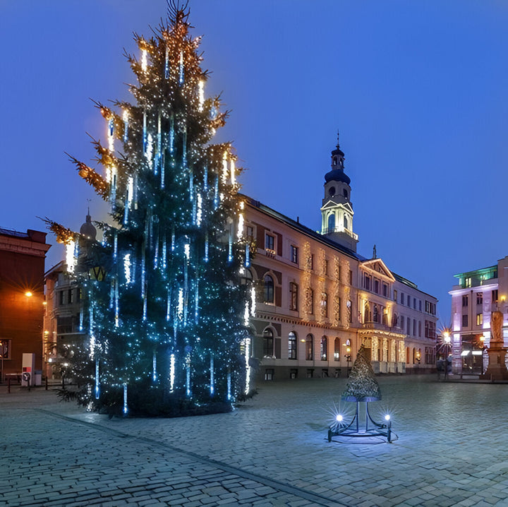 Led-lichtslingers met vallende-sneeuweffect, set van 8