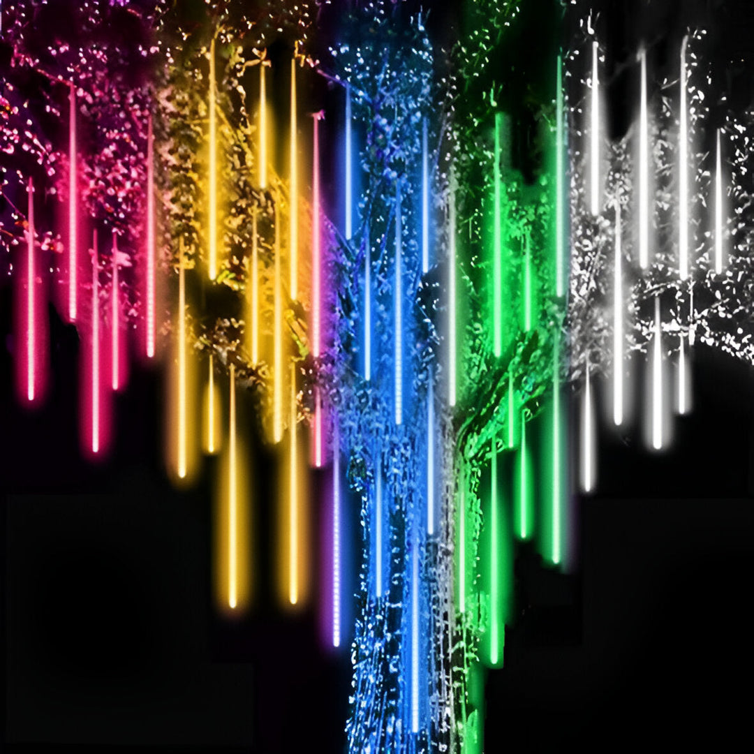 Led-lichtslingers met vallende-sneeuweffect, set van 8