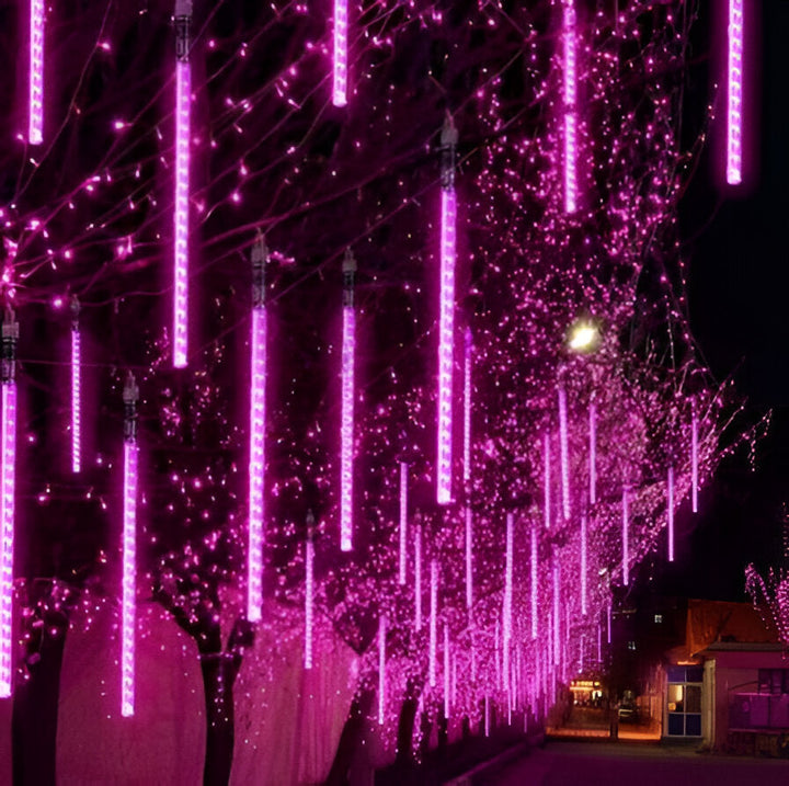 Led-lichtslingers met vallende-sneeuweffect, set van 8