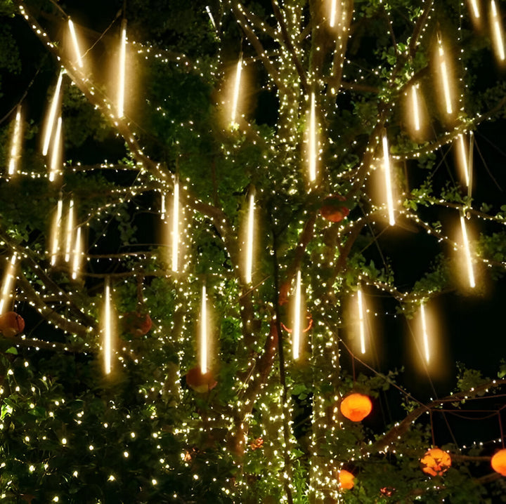 Led-lichtslingers met vallende-sneeuweffect, set van 8