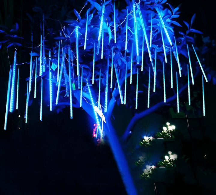 Led-lichtslingers met vallende-sneeuweffect, set van 8