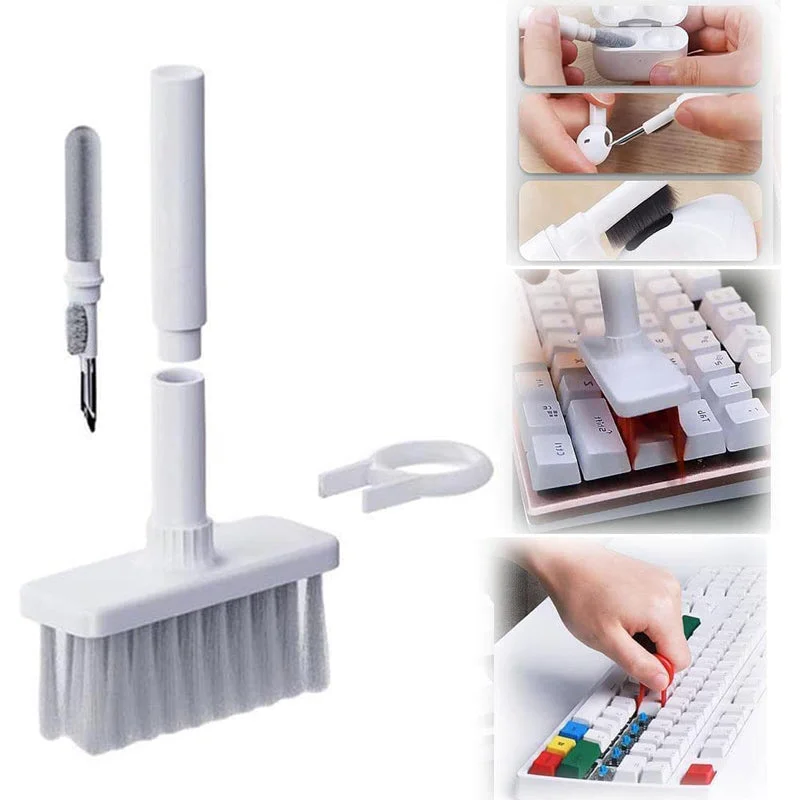 5-in-1 schoonmaakset voor toetsenbord en oordopjes met keycap-trekker