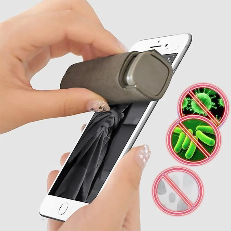 Hollevo™ Schermreiniger spray in zakformaat met microvezel wisser