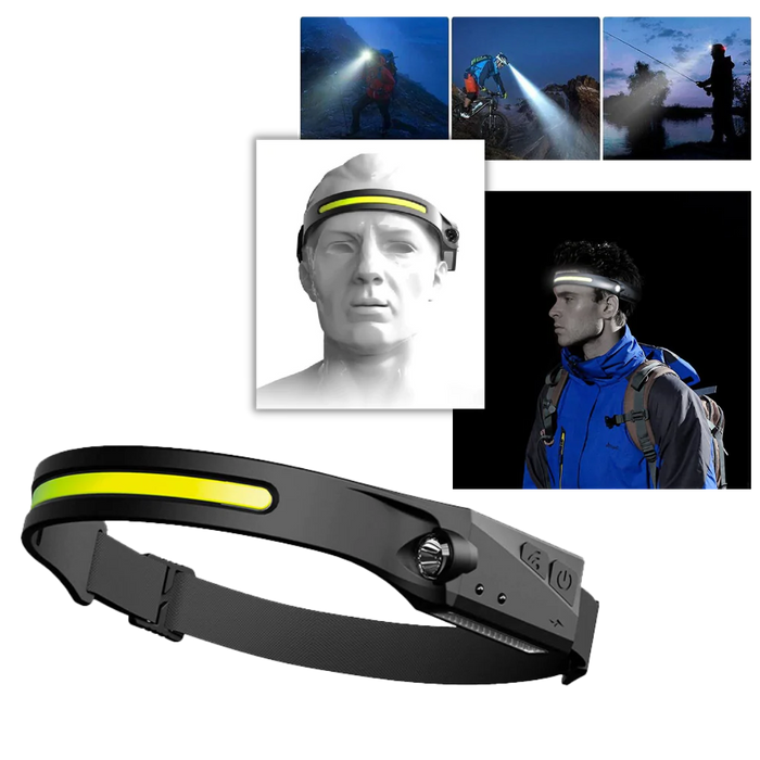 Hollevo™ Oplaadbare LED-hoofdlamp met bewegingssensor, 350 lumen