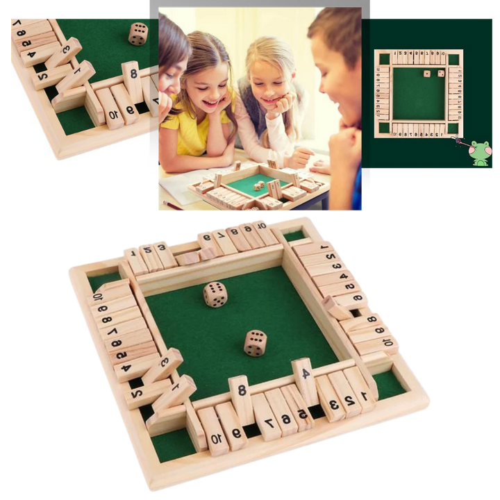 Hollevo™ Houten dobbelspel voor kinderen en volwassenen – spelend rekenen