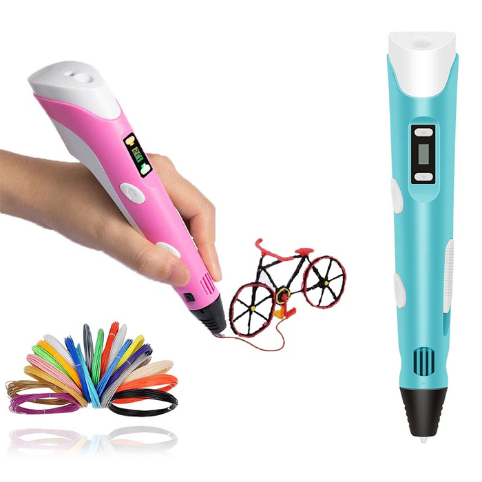 Hollevo™ 3D-pen voor kinderen met starterset PLA-filament
