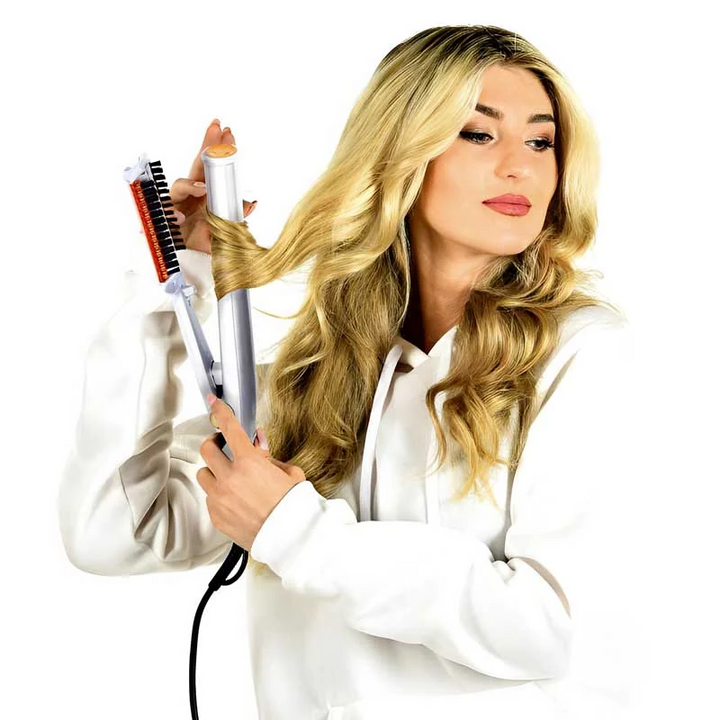 Hollevo™ Roterende föhnborstel 2-in-1 voor golven en steil haar