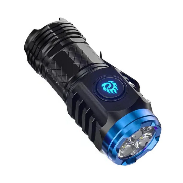 Hollevo™ Mini zaklamp met drie leds, vijf lichtstanden en SOS