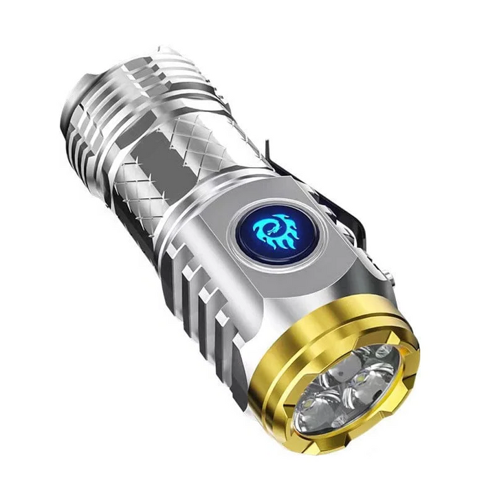 Hollevo™ Mini zaklamp met drie leds, vijf lichtstanden en SOS