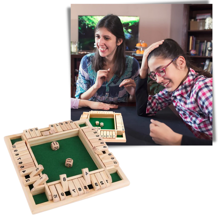 Hollevo™ Houten dobbelspel voor kinderen en volwassenen – spelend rekenen