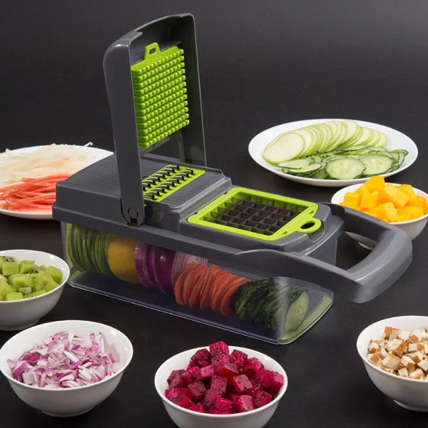 Hollevo™ Multifunctionele groentesnijder en rasp met stalen messen