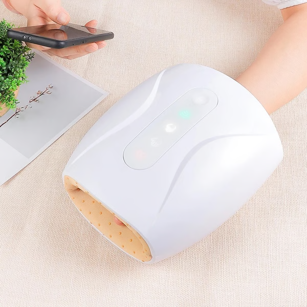 Oplaadbaar handmassageapparaat met warmte en zes standen