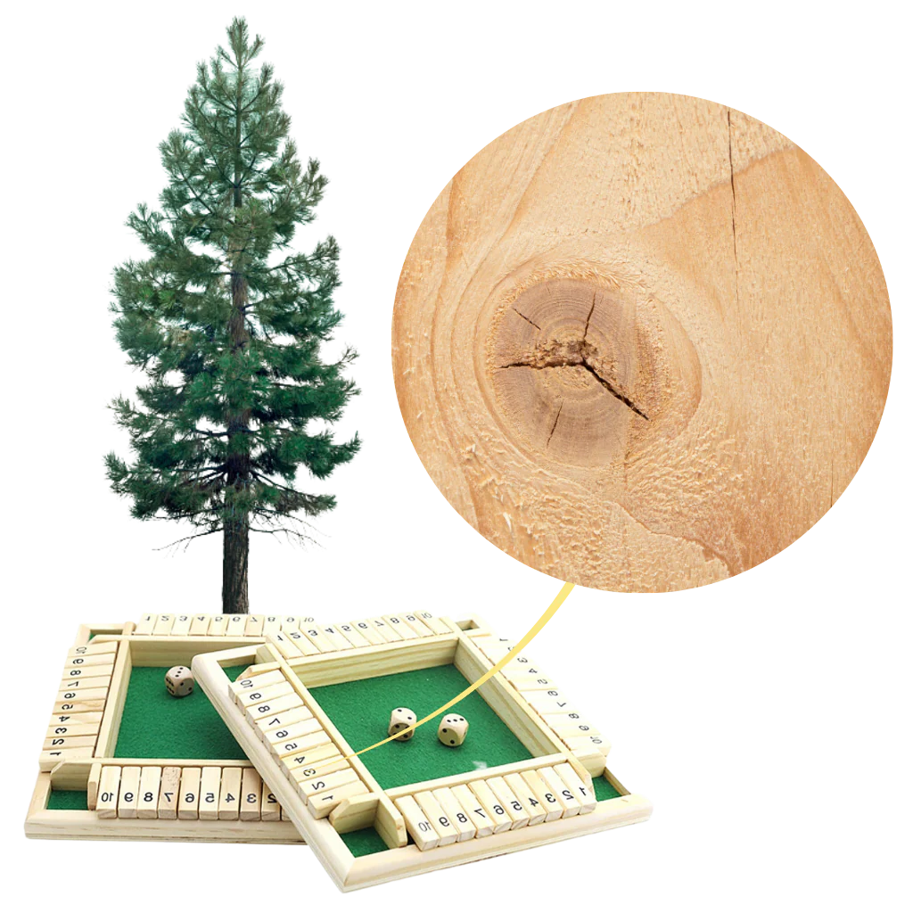 Hollevo™ Houten dobbelspel voor kinderen en volwassenen – spelend rekenen