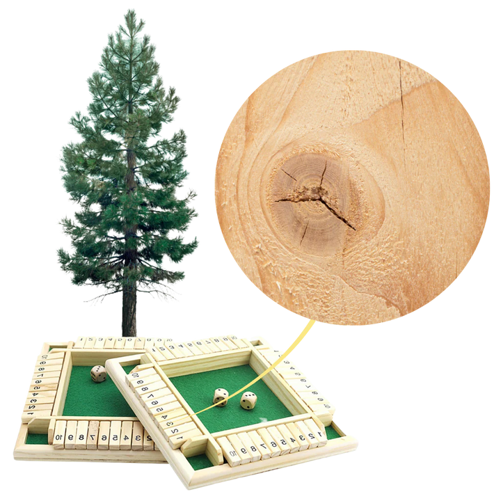 Hollevo™ Houten dobbelspel voor kinderen en volwassenen – spelend rekenen