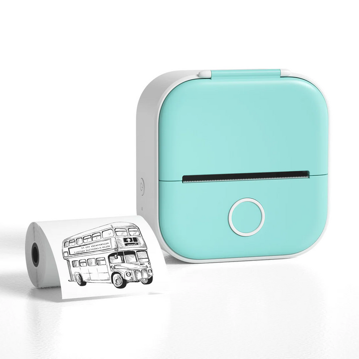 Hollevo™ Mini thermische printer met Bluetooth voor labels en foto&