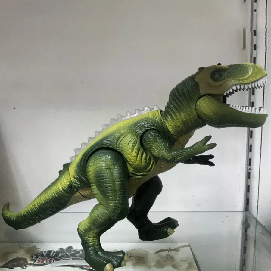 Bestuurbare T-rex die loopt, brult en in kleuren oplicht