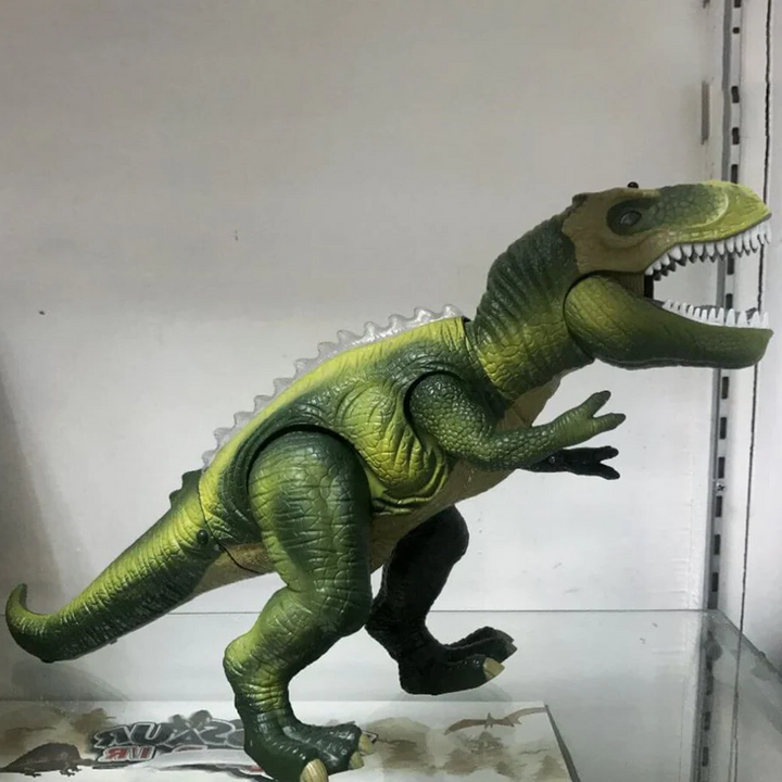 Bestuurbare T-rex die loopt, brult en in kleuren oplicht