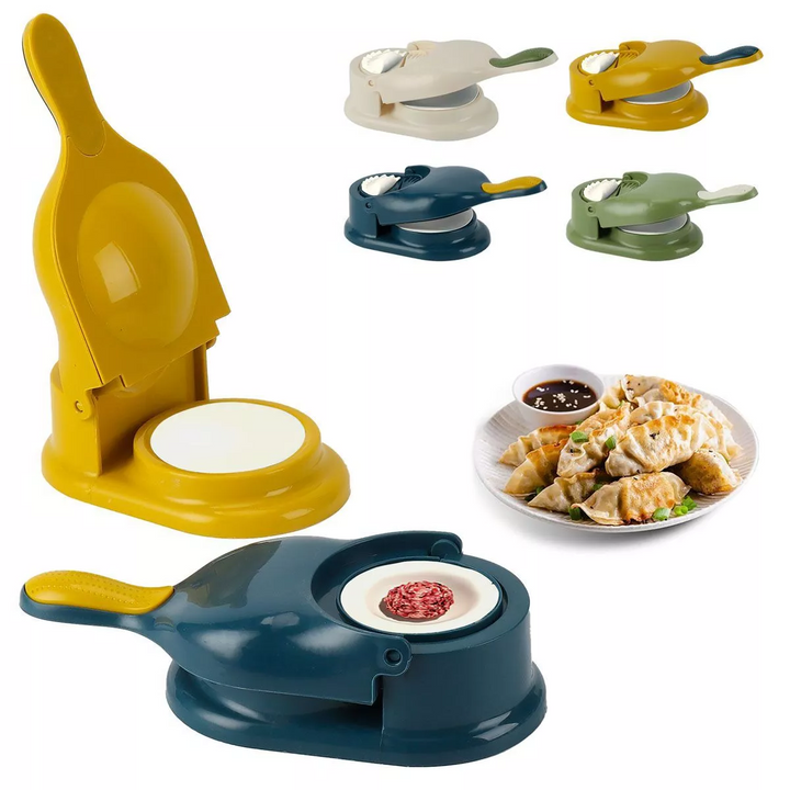 Hollevo™ Dumplingvorm 2-in-1 met deegpers voor perfecte randjes