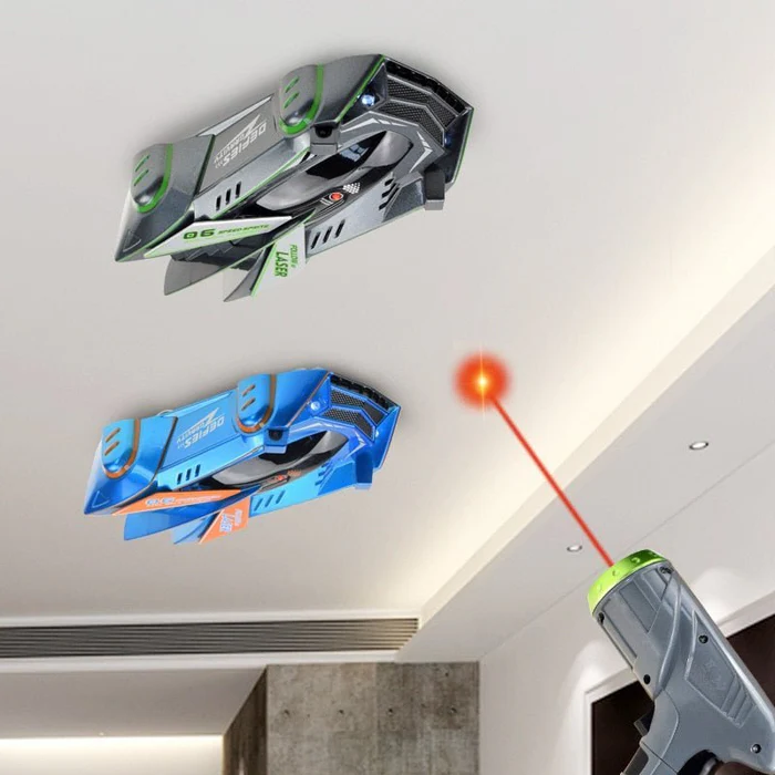 Muurklimmende RC auto met laserbesturing voor muur en plafond