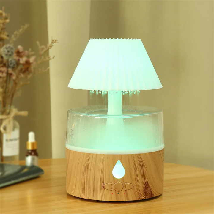 Regenwolk luchtbevochtiger en aroma diffuser met nachtlampje