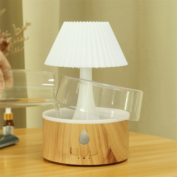 Regenwolk luchtbevochtiger en aroma diffuser met nachtlampje