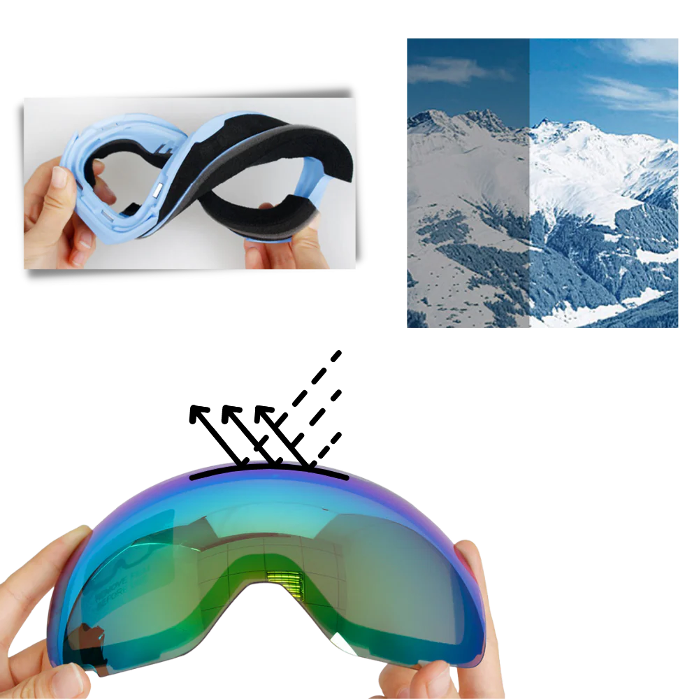 Sneeuw skibril met lens bundle