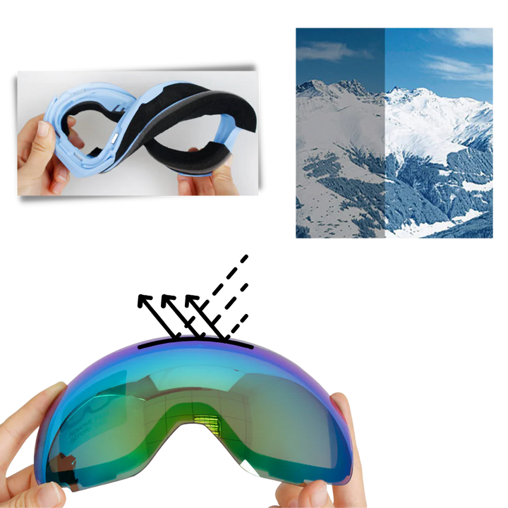 Sneeuw skibril met lens bundle