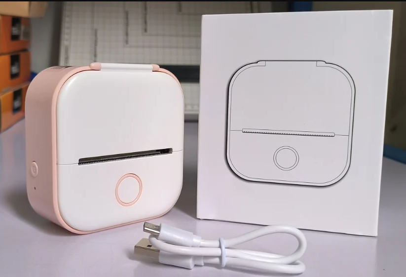 Hollevo™ Mini thermische printer met Bluetooth voor labels en foto&
