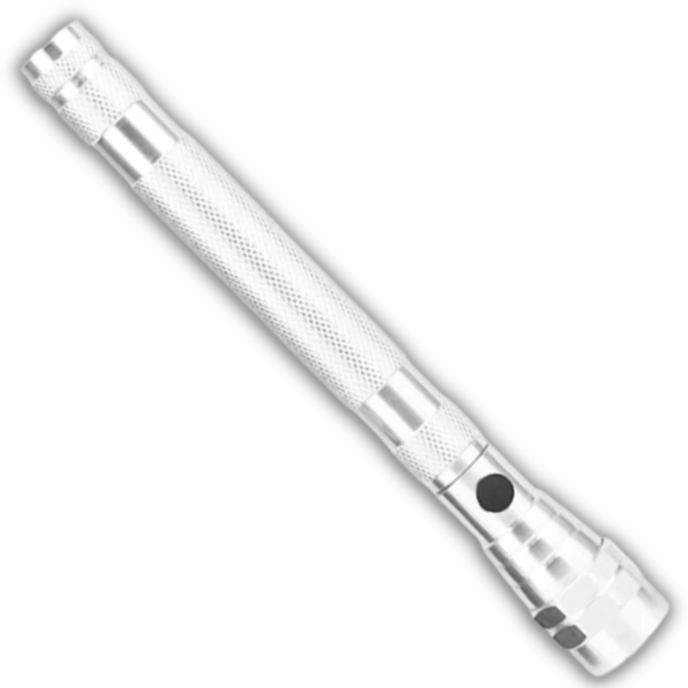 Telescopische magnetische ledzaklamp met buigbare hals