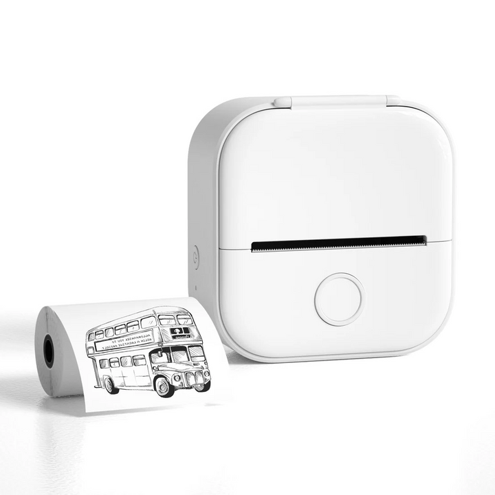 Hollevo™ Mini thermische printer met Bluetooth voor labels en foto&