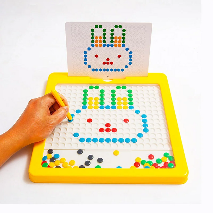 Groot magnetisch tekenbord voor kinderen met voorbeeldkaarten