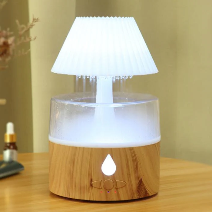 Regenwolk luchtbevochtiger en aroma diffuser met nachtlampje