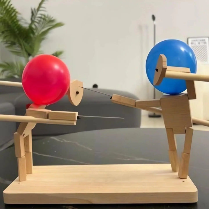 Hollevo™ Houten ballonnen-schermspel voor twee spelers