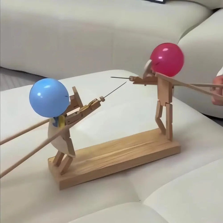 Hollevo™ Houten ballonnen-schermspel voor twee spelers