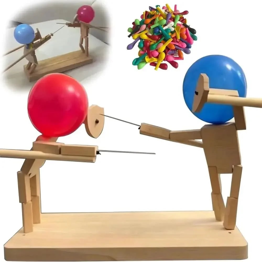 Hollevo™ Houten ballonnen-schermspel voor twee spelers