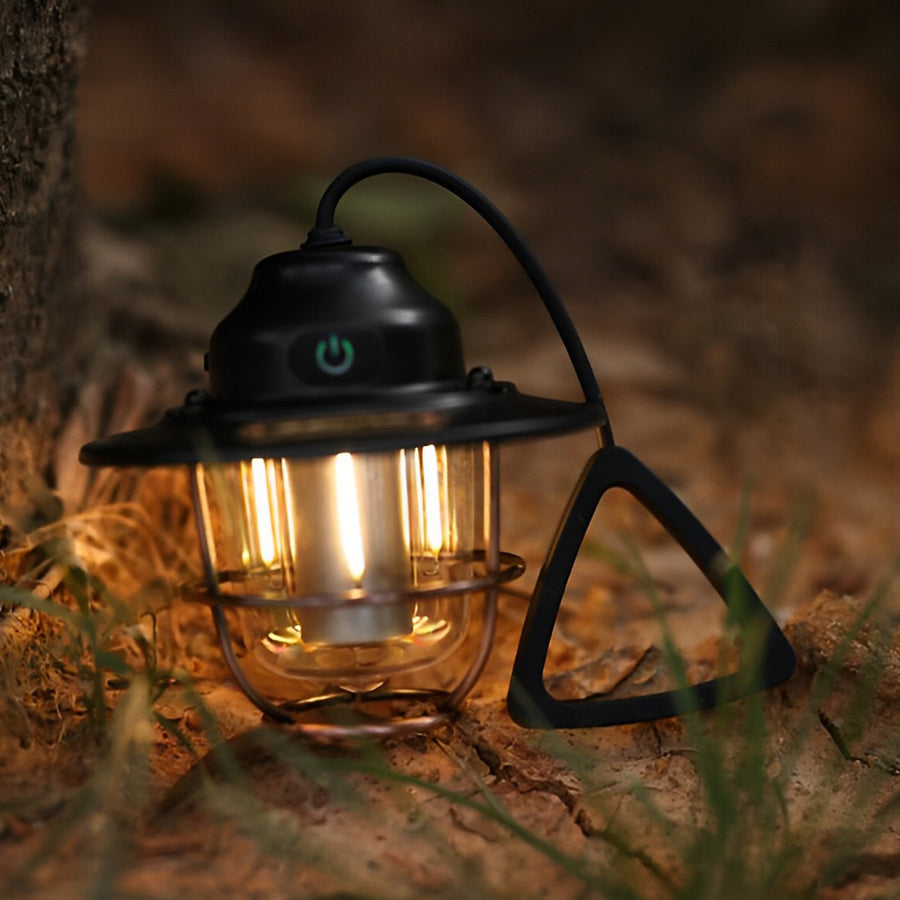 Oplaadbare vintage hanglamp met zeven lichtstanden en USB