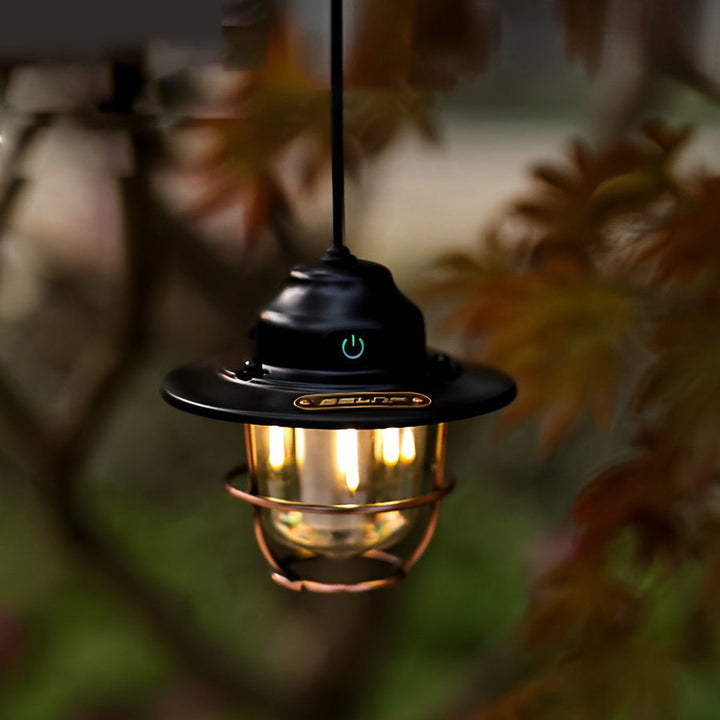 Oplaadbare vintage hanglamp met zeven lichtstanden en USB