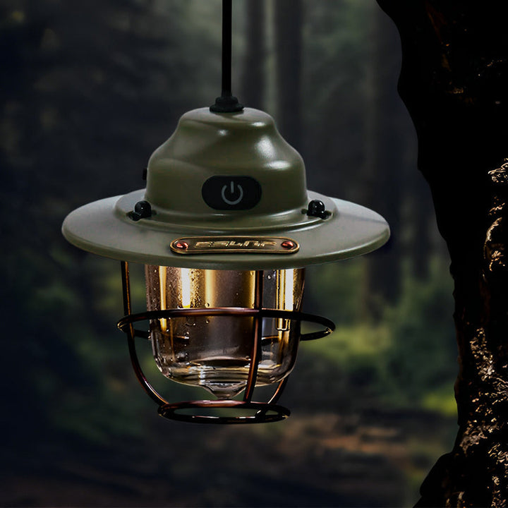 Oplaadbare vintage hanglamp met zeven lichtstanden en USB