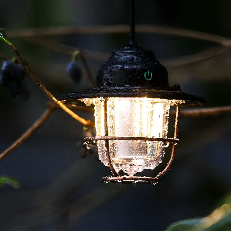 Oplaadbare vintage hanglamp met zeven lichtstanden en USB