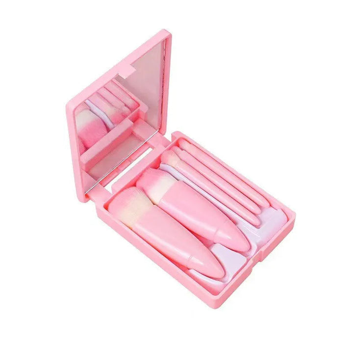 Mini make-upkwastenset met spiegeltje in een compact etui