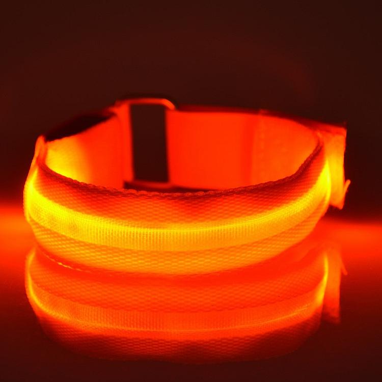 Oplichtende led-sportband voor hardlopen en fietsen
