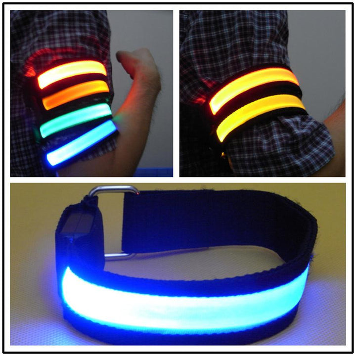 Oplichtende led-sportband voor hardlopen en fietsen