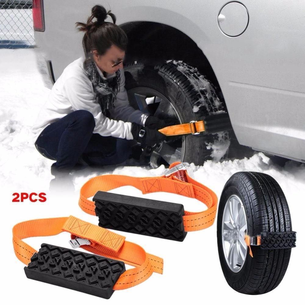 Hollevo™ Antislip grip-blokken voor autobanden bij sneeuw en modder, 2 stuks